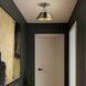 Orwell 1 Light 10 inch Chrome Flush Mount Ceiling Light in Aged Brass